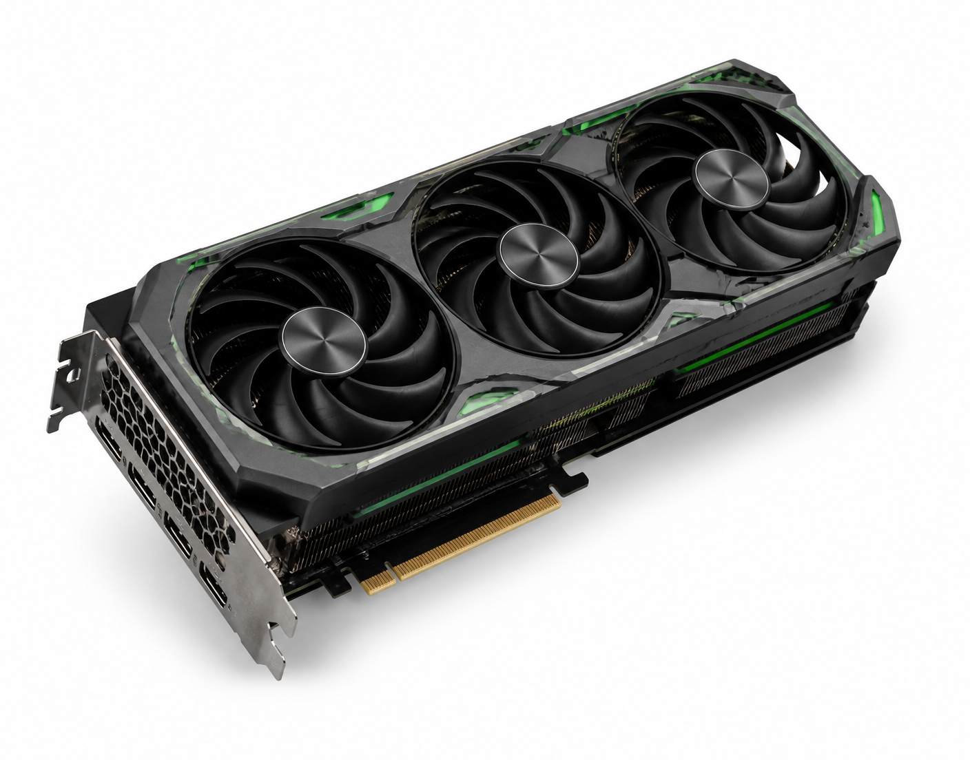 Modern triple-fan gaming graphics card available for valuation